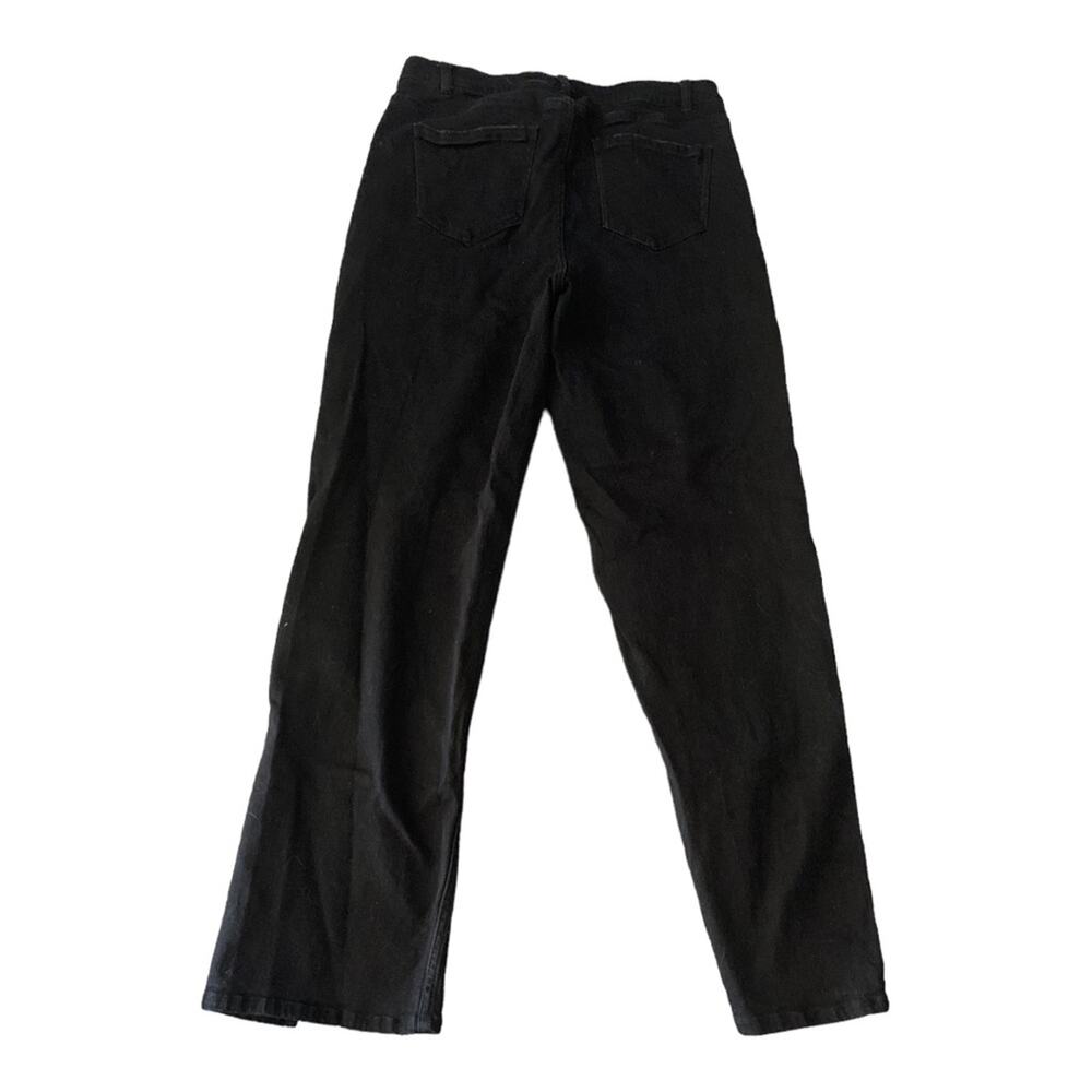Eloquii womens 14 black denim jeans split leg - Picture 3 of 15